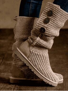 UGG Classic Cardy knit boots *plum*